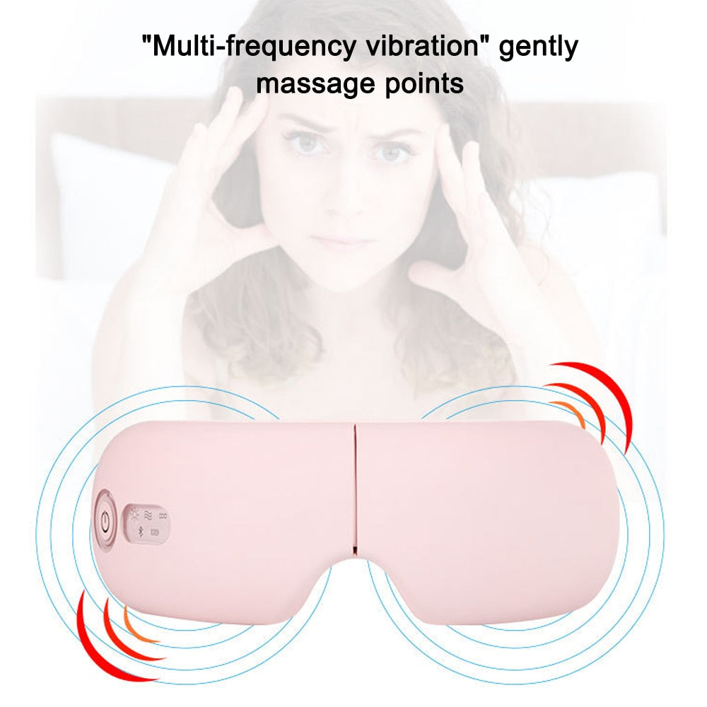 Bluetooth Smart Vibration Eye Massager Eye Care Device Hot Compress