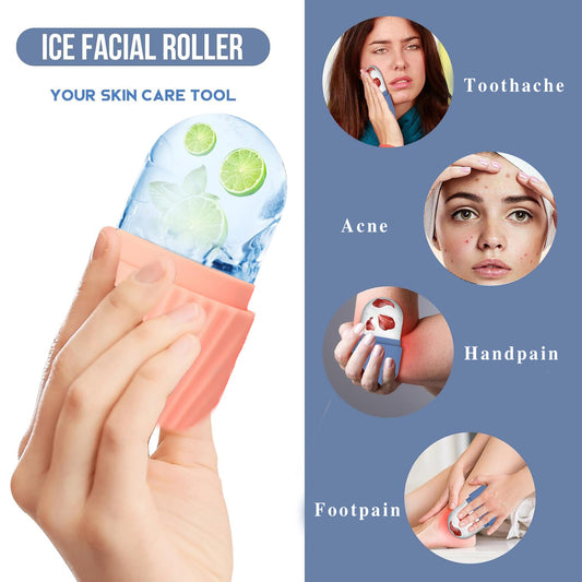 Silicone Ice Grid Scraping Plate Facial Care Tool Set with Storage Bag