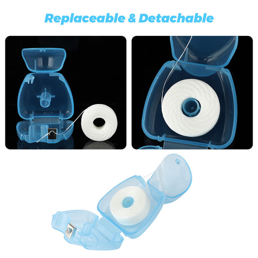 50m Mint-Flavored Dental Floss Blue Triangle Boxed Disposable Dental
