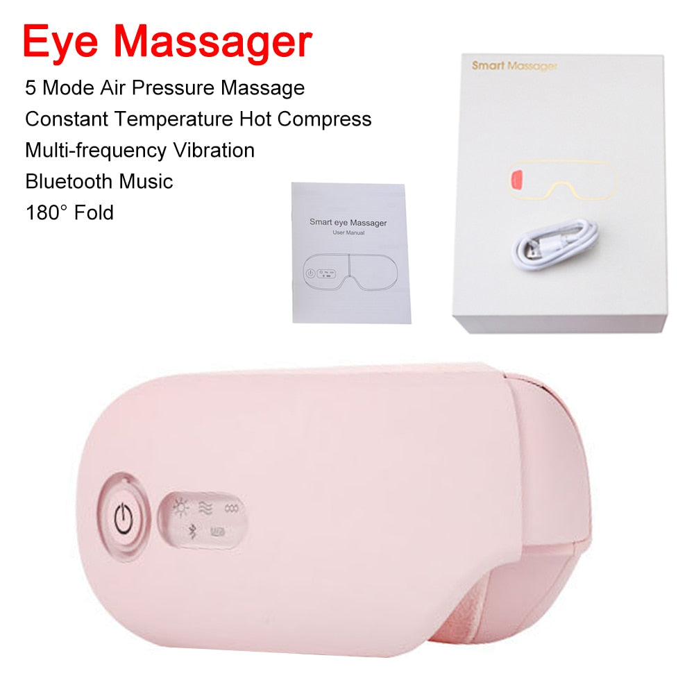 Bluetooth Smart Vibration Eye Massager Eye Care Device Hot Compress