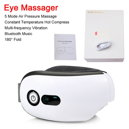 Bluetooth Smart Vibration Eye Massager Eye Care Device Hot Compress
