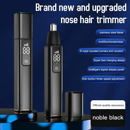 Portable LED Display Nose Hair Remover Electric Nose Hair Trimmer