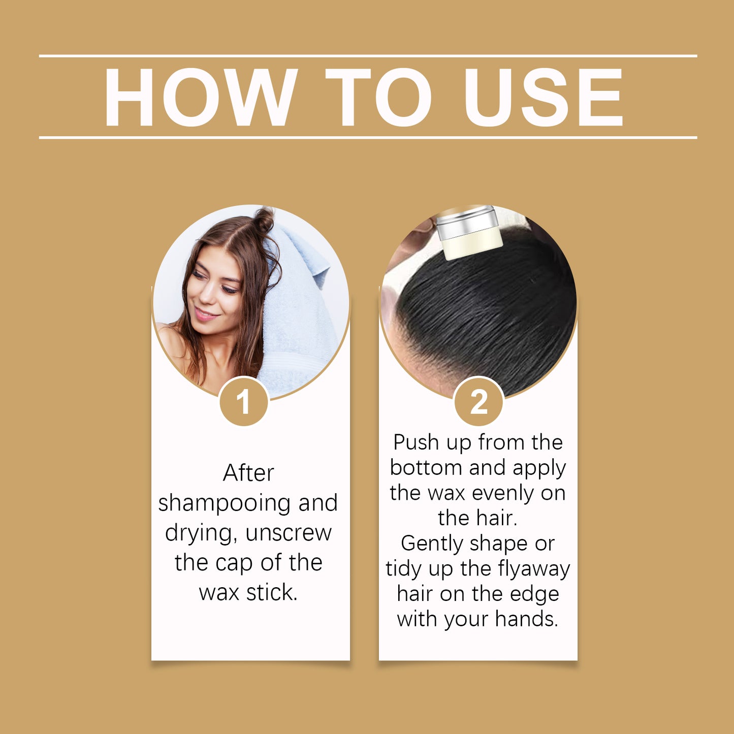 Hair Wax Wand, Hair Styling, Anti-Frizz, Hair Care Natural Shine Wax