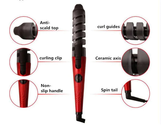 Magic Pro Hair Curlers Electric Curl Ceramic Spiral Hair Curling